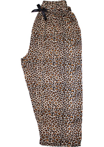 Yüksek Bel Kaliteli Yazlık Kapri Boy Büyük Beden Pijama Alt Bermuda Desenli Leopar Kelebek Puanlı