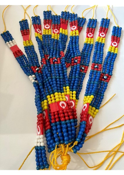 3 Sıra Boncuklu Bayraklı Küçükbaş Boyunluk modelleri