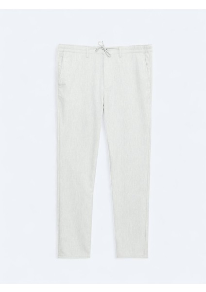 Gri Düz Dokuma Jogging Fit Casual Pantolon
