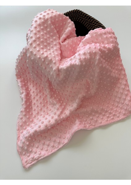 Pembe Çift Taraflı Nohut Bebek Battaniyesi