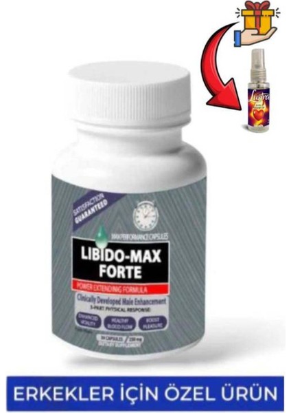 Lı.bıdo+Max+Forte Sertlestiricili Büyütücülü Takviye 30'lu x 1 Adet+ Lustra Masaj Yağı