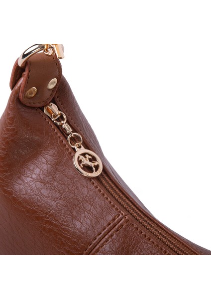 Kadın Mini Omuz ve Çapraz Çanta Örgülü Askılı (En: 23 cm , Boy: 14 Cm) Taba Victoria fırsatları