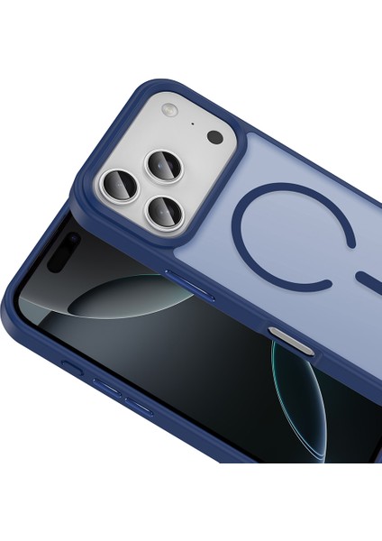 iPhone 17 Pro Max Kılıf M-safe Şarj Özellikli Mat Arka Yüzey Zore Sio Kapak + Hayalet Ekran Koruyucu fiyatları