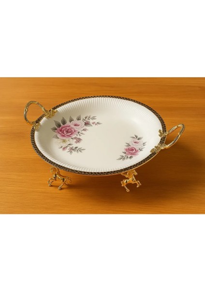 3 Ayaklı Seramik Varaklı Sunum Kasesi 37X20 modelleri