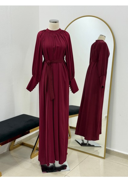 Reglan Kol Büzgülü Elbise 5072