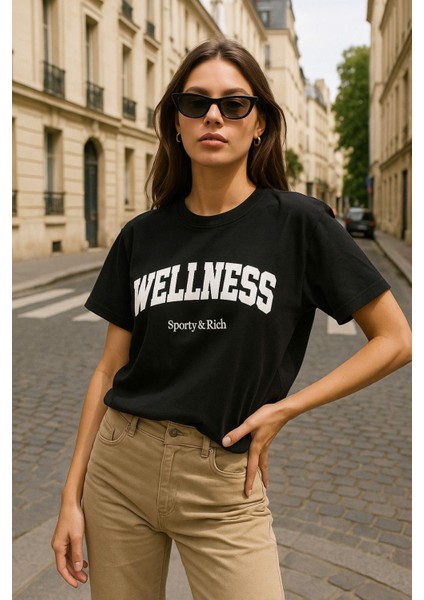 Kadın Basic T-Shirt Oversize Crop Rahat Kalıp Baskılı Tişört %100 Pamuk Kısa Kollu Tişört fiyatları