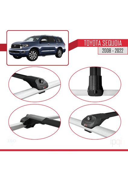 Toyota Sequoia 2008-2022 Arası ile Uyumlu Ace-1 Ara Atkı Tavan Barı Siyah 3 Adet fırsatları