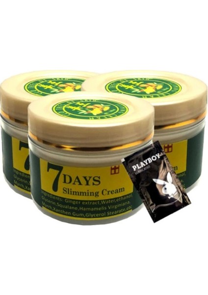 7 Days Ginger 3lü Adet Miracle Slimming Cream Kremi LFHX0399 100 ml + 1 Adet Jel H.ediye