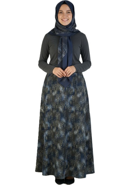 Kadın Anne Çan Etek Soft Dokulu Iç Göstermez Zahmetsiz Desenli Dökümlü Tam Kalıp