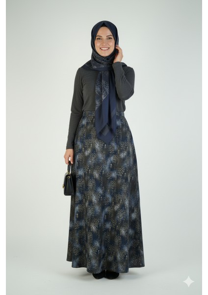 Kadın Anne Çan Etek Soft Dokulu Iç Göstermez Zahmetsiz Desenli Dökümlü Tam Kalıp modelleri