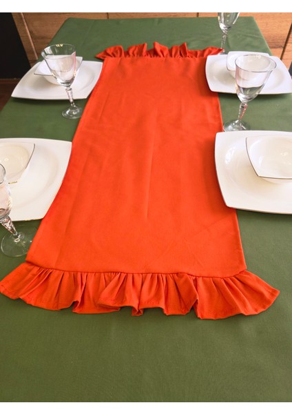 Iki Tarafı Fırfırlı Runner - Sıvı Itici Özlliğe Sahip indirimleri