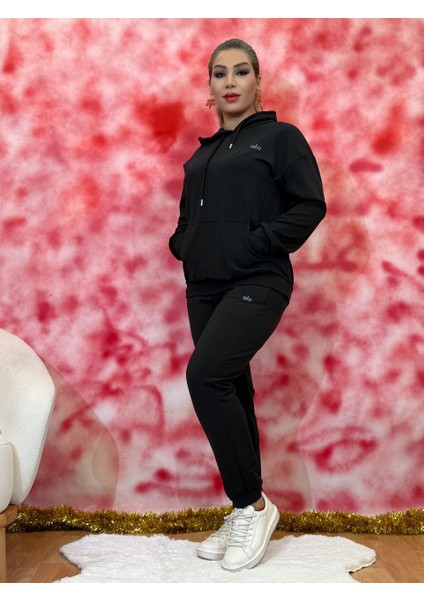 Takım Kadın Kapüşonlu Eşofman Takımı – Içi Kürklü, Cep Detaylı, 3 Renk Spor Şık Günlük