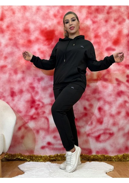 Takım Kadın Kapüşonlu Eşofman Takımı – Içi Kürklü, Cep Detaylı, 3 Renk Spor Şık Günlük modelleri