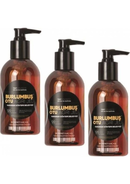 Burlumbuş Otu Bitkisel Jel 120 ml 3 Kutu Birden