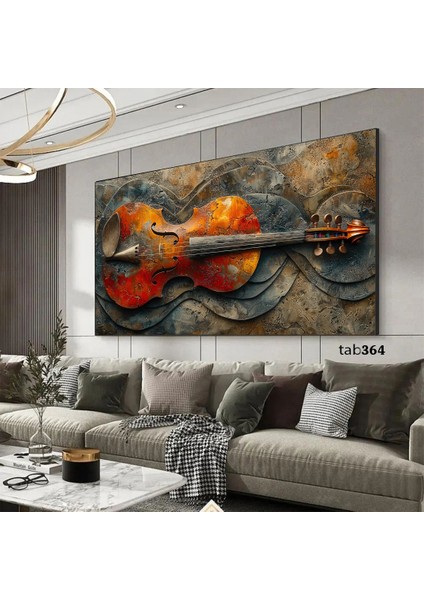 Eski Gitar Kanvas (Led) Işıklı Tablo