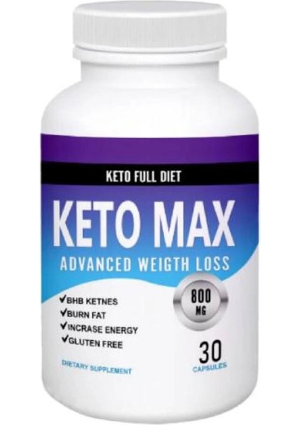 Keto Max Enerjinizin Yeni Seviyesiyle Inceliğe ve Hafifliğe Diyet Takviyesi 30'lu x 1 Adet