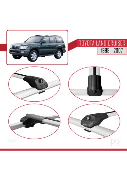 Toyota Land Cruiser 1998-2007 Arası ile Uyumlu Ace-1 Ara Atkı Tavan Barı Gri 3 Adet fırsatları