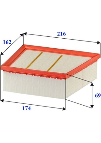 Hava Filtresi Euro6 Büyük Ford Fiesta Vı Courıer B-Max