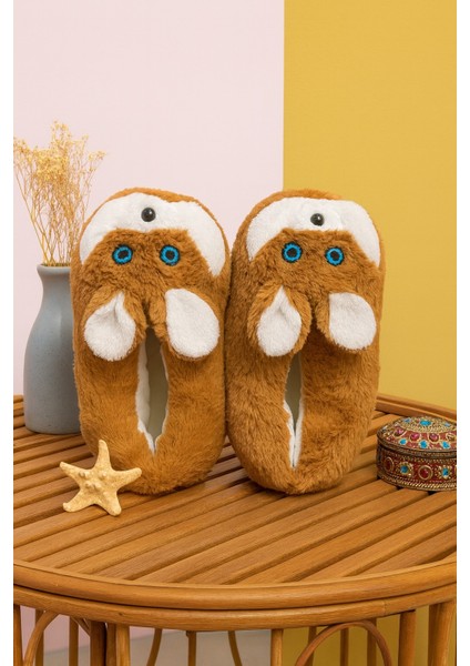 Hamster Peluş Unisex Hayvanlı Panduf Ev Ayakkabısı Pufidik
