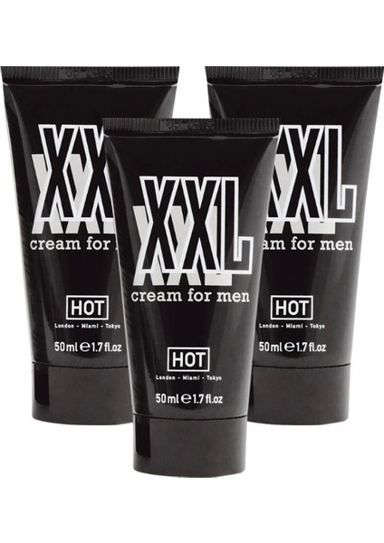 Hotxxl Cream Men Hardener Delayer Enlarger 3 Tane 50 ml Erkeklere Özel Boyut Kremi BKN1EK323