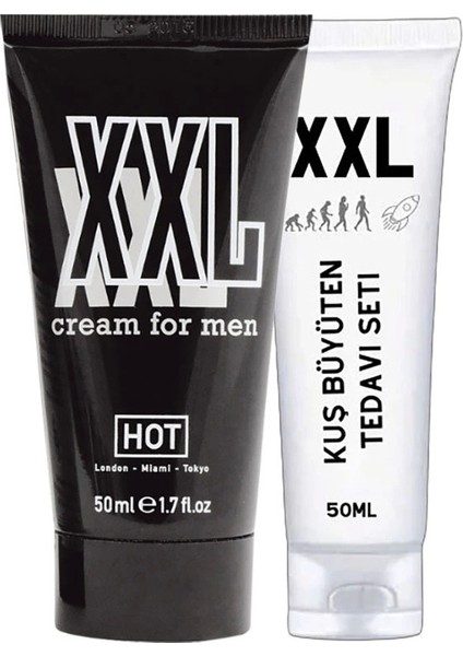 Hotxxl Cream Men Hardener Delayer Enlarger 50 ml + Kuşbüyüt Erkeklere Özel Boyut Kremi BKN1EK356