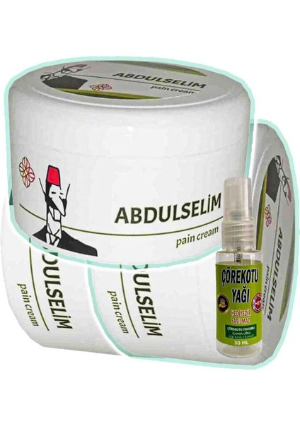 Abdülselim Ağrı Dindirici Masaj Bakım Kremi 3X200 Ml+Çörek Otu Ağrı Yağ ile