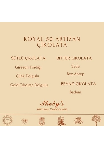 Artizan 50’li Spesiyal Çikolata modelleri