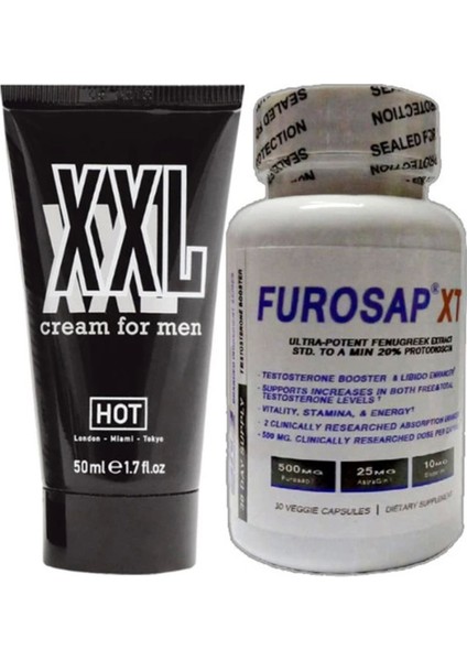 Hotxxl 50 ml Erkeğe Özel Krem + Yanında 1 Kutu Frosap 30'lu Erkeğe