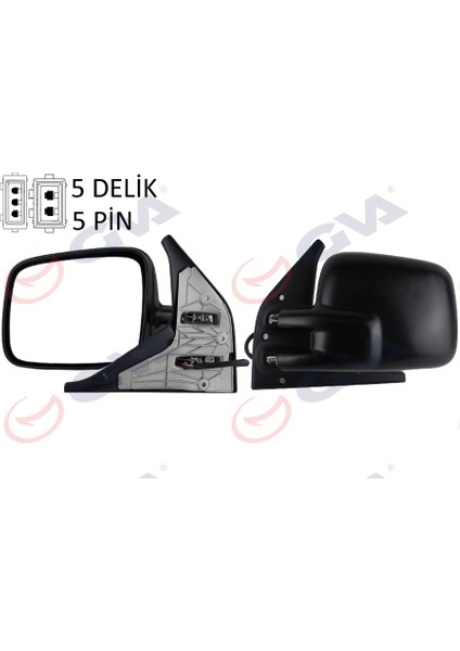 Dış Dikiz Aynası Sol Transporter T4 96 Elektrikli Isıtmalı Konveks VM-186EHL