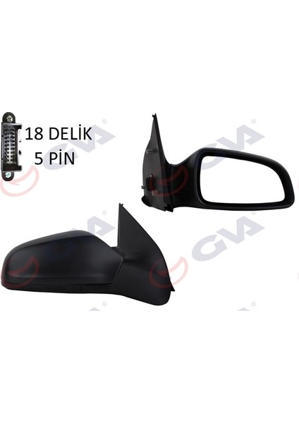 1090125 - Dış Dikiz Aynası Sağ Astra H 04 Elektrikli Isıtmalı Konveks 5 Fiş VM-968EHR