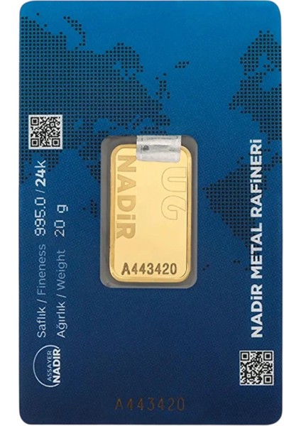 20 Gram Külçe Gram Altın 24 Ayar fiyatları