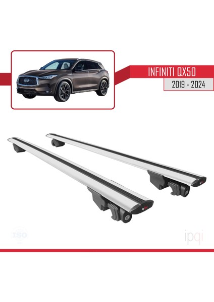 Infiniti QX50 2019-2024 Arası ile Uyumlu Hook Model Ara Atkı Tavan Barı Gri 2 Adet fırsatları
