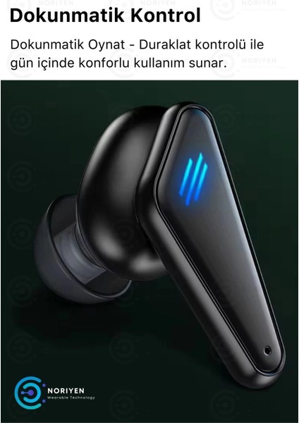 K55 Tws Pro Oyuncu Kulaklığı 3D Stereo Ses Extra Bass Işıklı Mikrofonlu Bluetooth Kablosuz Kulaklık indirimleri