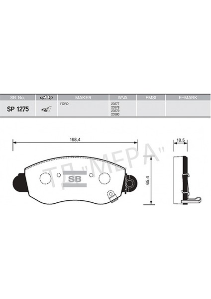 Ön Fren Balata Ford Transıt V184 00-06