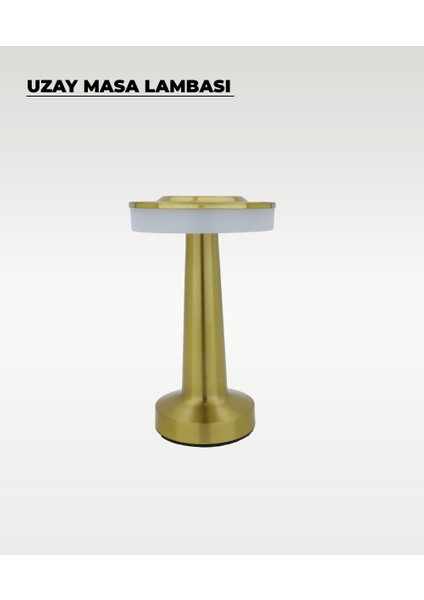 Gold Uzay Masa Lambası - Dokunmatik - 3 Renk Işık modelleri