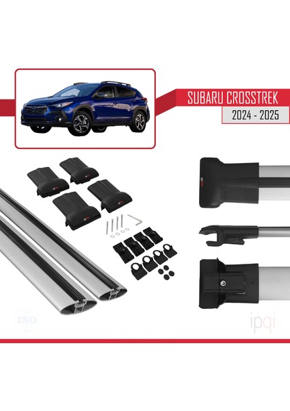 Subaru Crosstrek 2024 ve Sonrası ile Uyumlu Fly Model Ara Atkı Tavan Barı Gri 2 Adet indirimleri
