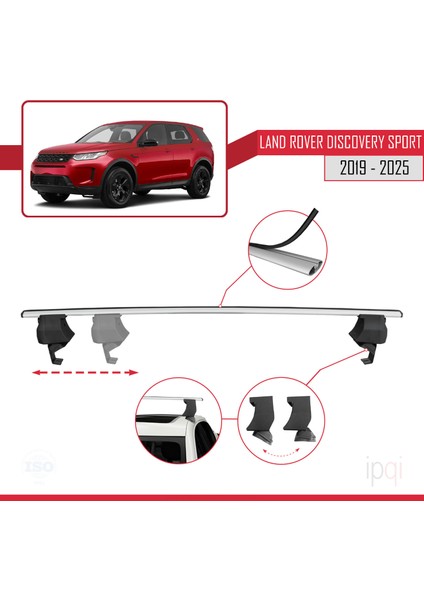 Land Rover Discovery Sport (L550) Post-Facelift 2019 ve Sonrası ile Uyumlu Ace-4 Ara Atkı Tavan Barı Gri 2 Adet modelleri