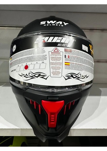 Kask Sway SW-865 Mat Siyah Güneş Gözlüklü indirimleri