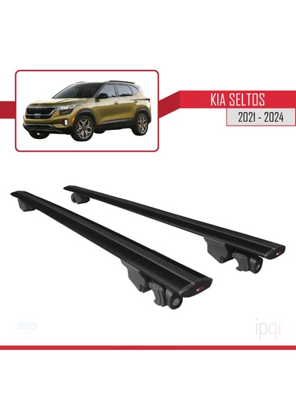 Kia Seltos 2021-2024 Arası ile Uyumlu Hook Model Ara Atkı Tavan Barı Siyah 2 Adet fırsatları