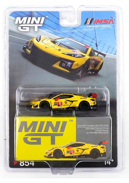 854 1/64 Chevrolet Corvette Z06 Gt3.r #3 Corvette Racing By Pratt Miller Motorsports 2024 Imsa Daytona 24 Hrs - Blister Paket