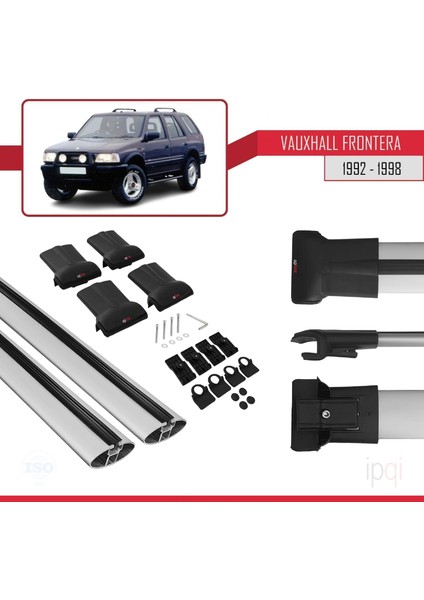 Vauxhall Frontera 1992-1998 Arası ile Uyumlu Fly Model Ara Atkı Tavan Barı Gri 2 Adet indirimleri