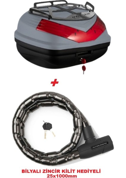 WG39 Basic Metal Bagajlı Çanta (Nardo Gri) + Bilyalı Kilit (25X1000 Mm) Hediyeli