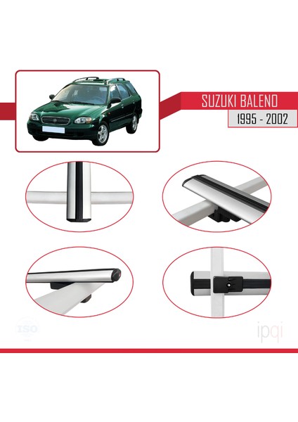 Suzuki Baleno 1995-2002 Arası ile Uyumlu Basıc Model Ara Atkı Tavan Barı Gri 2 Adet fırsatları