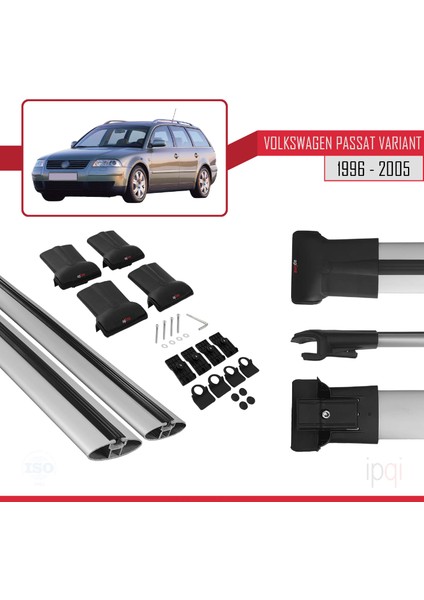 Vw Passat B5 Variant 1996-2005 Arası ile Uyumlu Fly Model Ara Atkı Tavan Barı Gri 2 Adet indirimleri