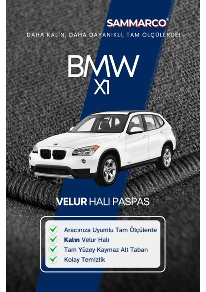 Bmw X1 2009 Halı Paspas Velur Paspas Kumaş Paspas Oto Paspas fiyatları