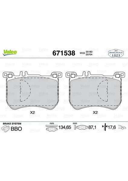 Fren Balatası On Mercedes W222 R231