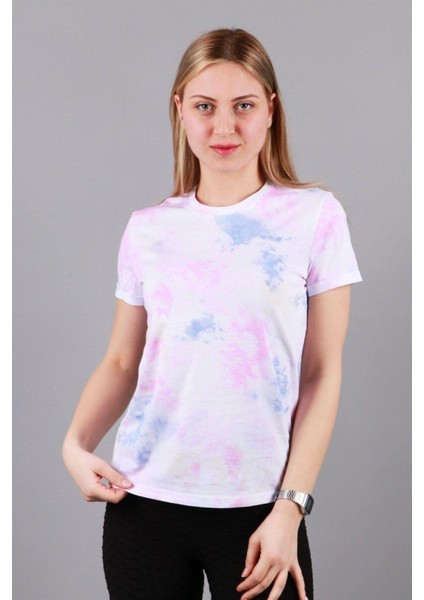 Kadın Bisiklet Yaka T-Shirt Tşört