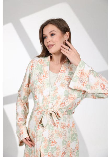 Pamuklu Biyeli Kruvaze Yaka Emzirmeye Hastane ve Günlük Kullanıma Uygun Gecelik Sabahlık Takımı fiyatları