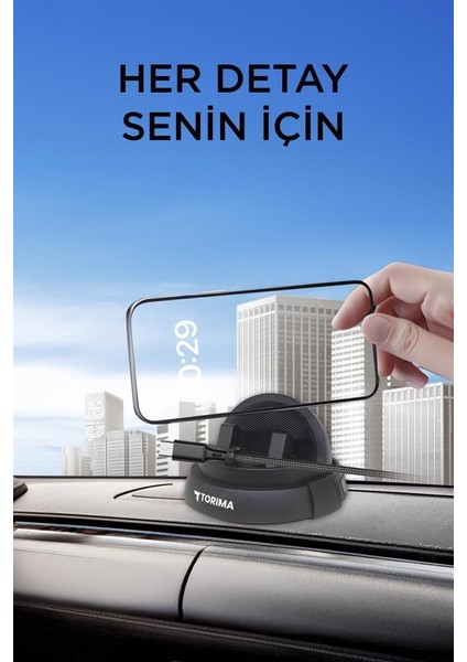JX-059 Siyah 360 Derece Dönebilen Numaratörlü Güçlü Araç Içi Telefon Tutucu fiyatları