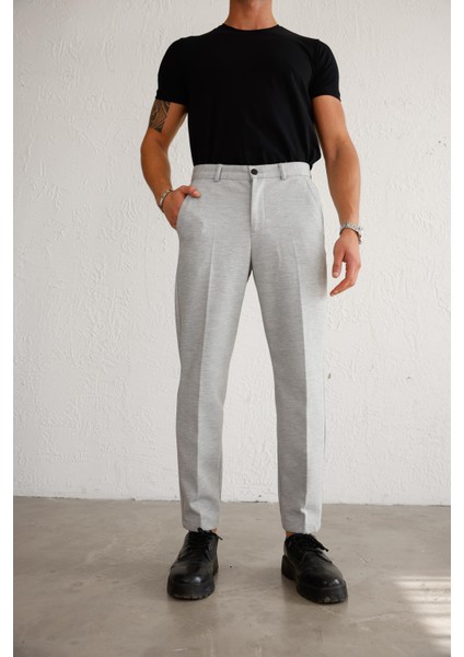 Erkek Rahat Kesim Gri Pantolon